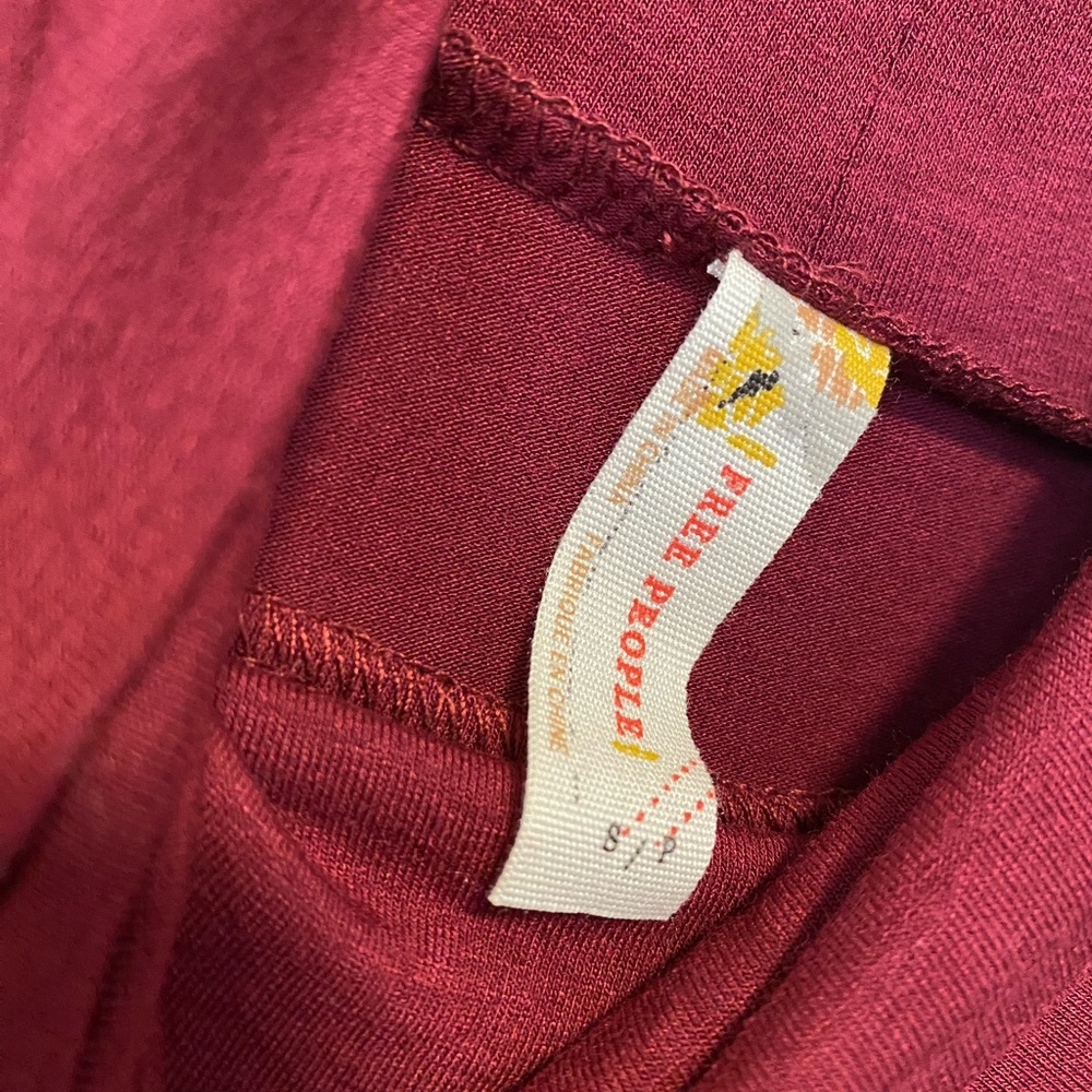 Free People Burgundy Long Sleeve Dress - Picture 3 of 3